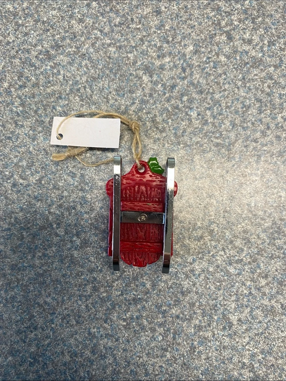 GANZ NEW Red Sled with Snowman Ornament with name (Kirsten)